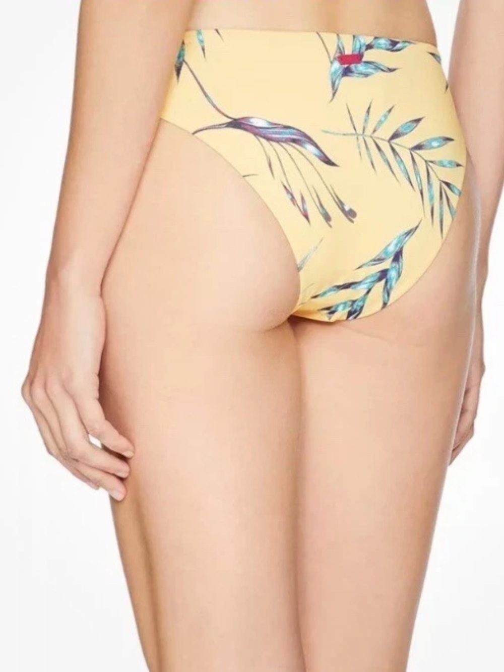 ROXY Floral Multi Print Yellow Paisley Tribal REVERSIBLE Bottoms EUC sz L